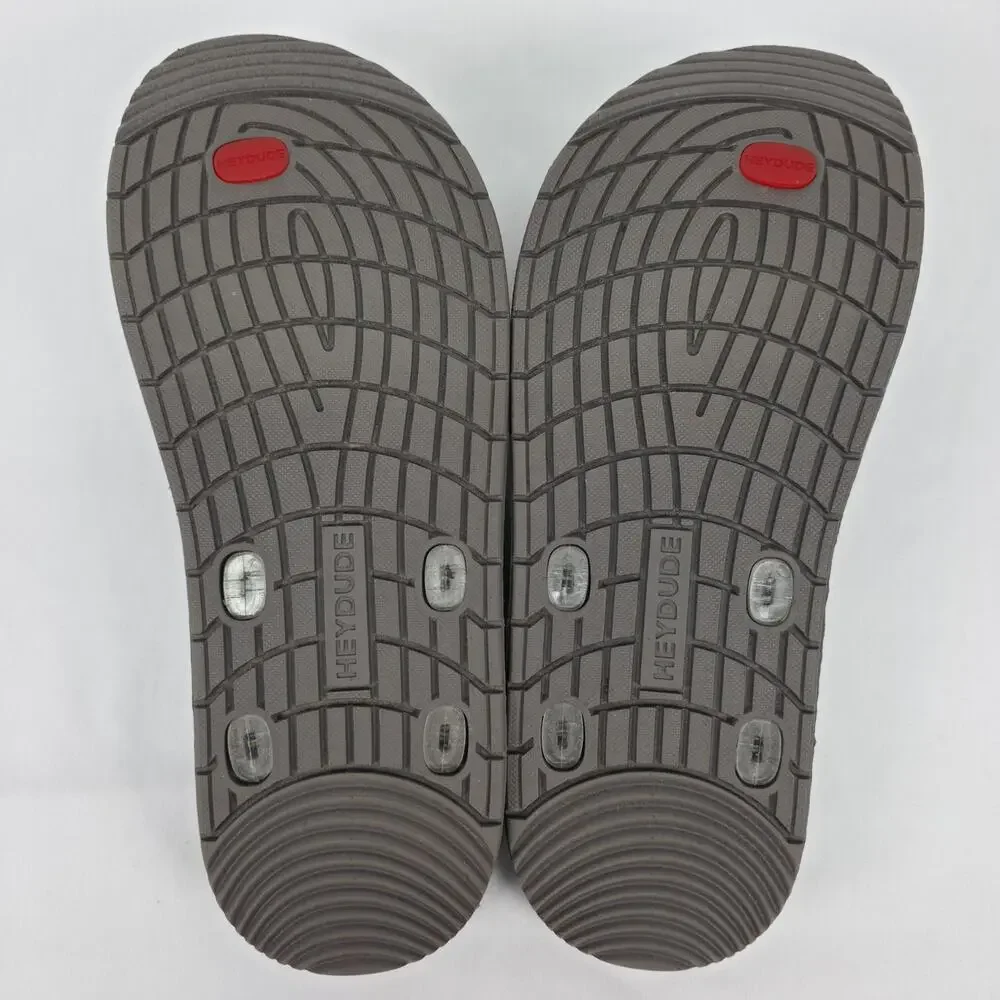 Hey Dude Milo Brown Flip Flop Sandals Mens US 10 Lightweight Comfort Beach